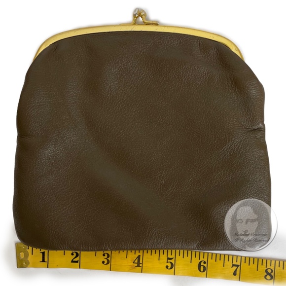 Bonnie Cashin for Coach Foldover Purse 60s Cashin Carry Mocha Leather Rare - Picture 3 of 10